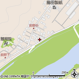 岐阜県美濃市前野181周辺の地図