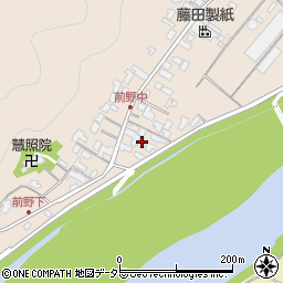 岐阜県美濃市前野184周辺の地図