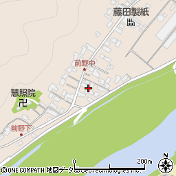 岐阜県美濃市前野186周辺の地図
