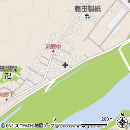 岐阜県美濃市前野183周辺の地図