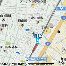 中華食堂日高屋　雑色駅前店周辺の地図