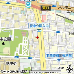 東京都大田区萩中3丁目21周辺の地図