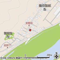 岐阜県美濃市前野185周辺の地図