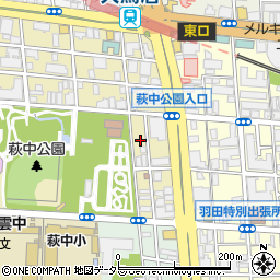 東京都大田区萩中3丁目24周辺の地図