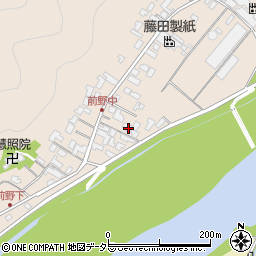岐阜県美濃市前野208周辺の地図