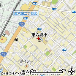 東京都大田区東六郷2丁目3周辺の地図