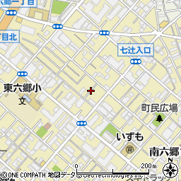 東京都大田区東六郷1丁目22周辺の地図
