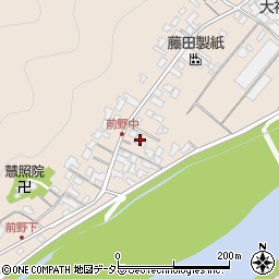 岐阜県美濃市前野210周辺の地図
