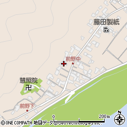 岐阜県美濃市前野194周辺の地図