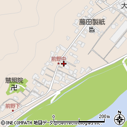 岐阜県美濃市前野211周辺の地図