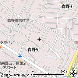 東京都町田市森野5丁目周辺の地図