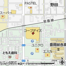 １００円ショップセリア　コープデイズ豊岡店周辺の地図