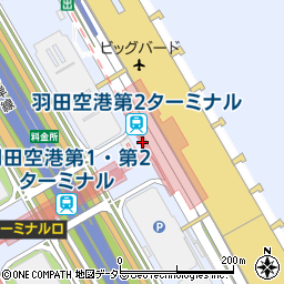 羽田空港第２ターミナル駅周辺の地図