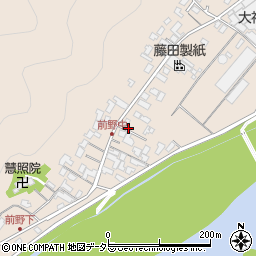 岐阜県美濃市前野212周辺の地図