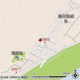 岐阜県美濃市前野197周辺の地図