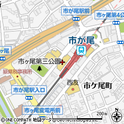 モスバーガー市ヶ尾駅前店周辺の地図