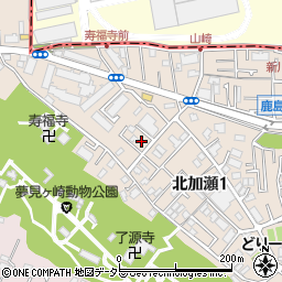 神奈川県川崎市幸区北加瀬周辺の地図
