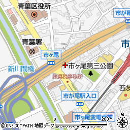 丼丸　市ヶ尾店周辺の地図
