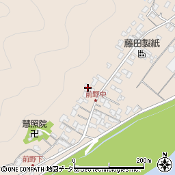 岐阜県美濃市前野203周辺の地図