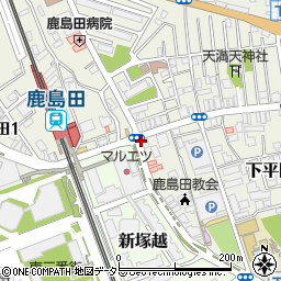 七志らーめん 鹿島田店周辺の地図