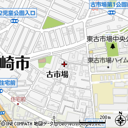 神奈川県川崎市幸区古市場周辺の地図