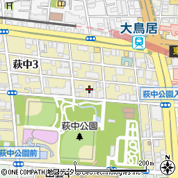 東京都大田区萩中3丁目18周辺の地図