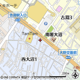 神奈川県相模原市南区西大沼1丁目5-21周辺の地図