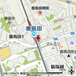 マクドナルド鹿島田駅店周辺の地図