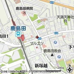 松屋鹿島田店周辺の地図