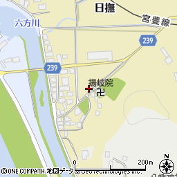 兵庫県豊岡市日撫周辺の地図