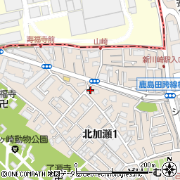 ショウワパーク新川崎駐車場周辺の地図