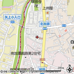 神奈川県川崎市幸区矢上12-22周辺の地図