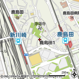ナビパーク鹿島田第５駐車場周辺の地図