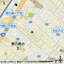東京都大田区東六郷1丁目周辺の地図