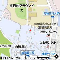 東京都町田市西成瀬3丁目21周辺の地図