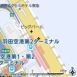タイムズカー羽田空港第２ターミナルカウンター周辺の地図