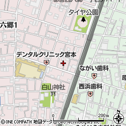東京都大田区西六郷1丁目50周辺の地図