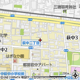 東京都大田区萩中3丁目14周辺の地図