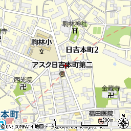 ミニストップ港北日吉本町店周辺の地図