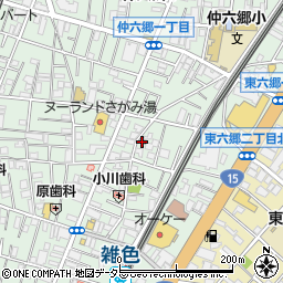 大田仲六郷郵便局周辺の地図