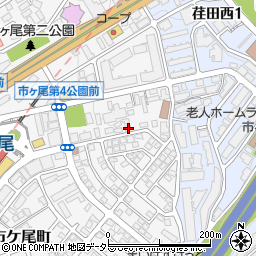 神奈川県横浜市青葉区市ケ尾町1075-22周辺の地図
