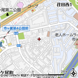 神奈川県横浜市青葉区市ケ尾町1075-13周辺の地図