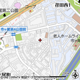 神奈川県横浜市青葉区市ケ尾町1075-14周辺の地図