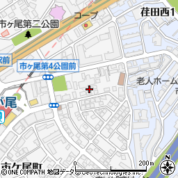 神奈川県横浜市青葉区市ケ尾町1075-25周辺の地図
