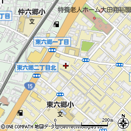 東京都大田区東六郷1丁目25周辺の地図