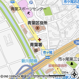 青葉区総合庁舎前周辺の地図
