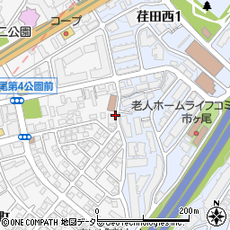 神奈川県横浜市青葉区市ケ尾町1075周辺の地図