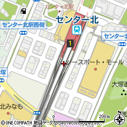 神奈川県横浜市都筑区中川中央周辺の地図