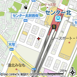 グリフィン横浜センター北駅前周辺の地図