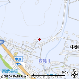 岐阜県山県市中洞周辺の地図